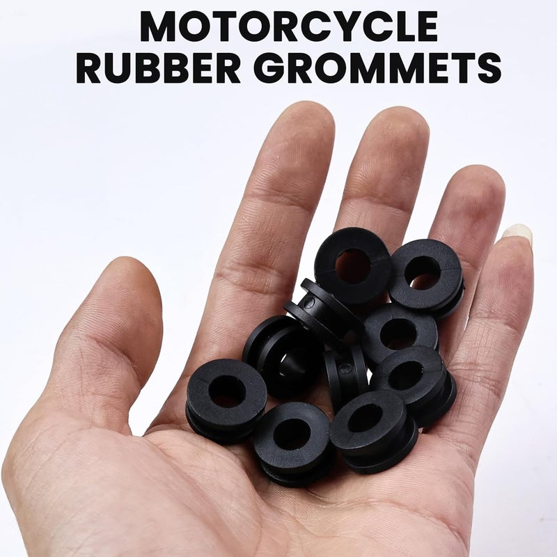 Cranviech 20Pcs Motorcycle M6 Rubber Grommets, Motorcycle Rubber Replacement Accessories for Fairings Cowling(20) - Image 5